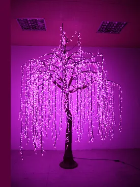 10' Pink LED Weeping Willow Tree