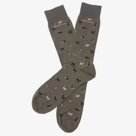 Barbour Men's Mavin Dog Socks in Olive