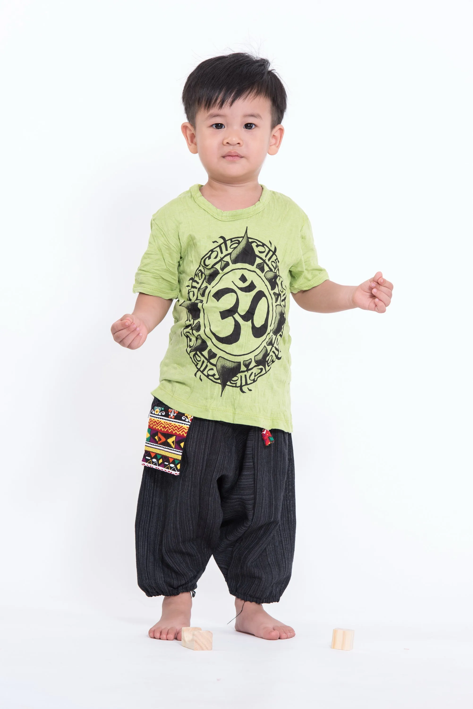 Kids Infinitee Om T-Shirt in Lime