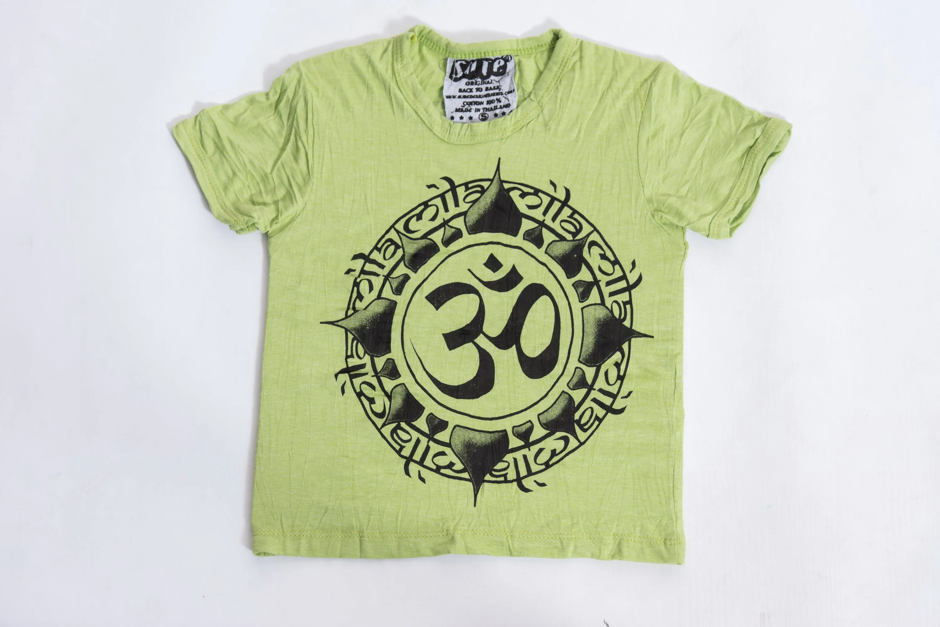 Kids Infinitee Om T-Shirt in Lime