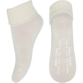 MELTON Cotton Anti-Slip Socks Off White