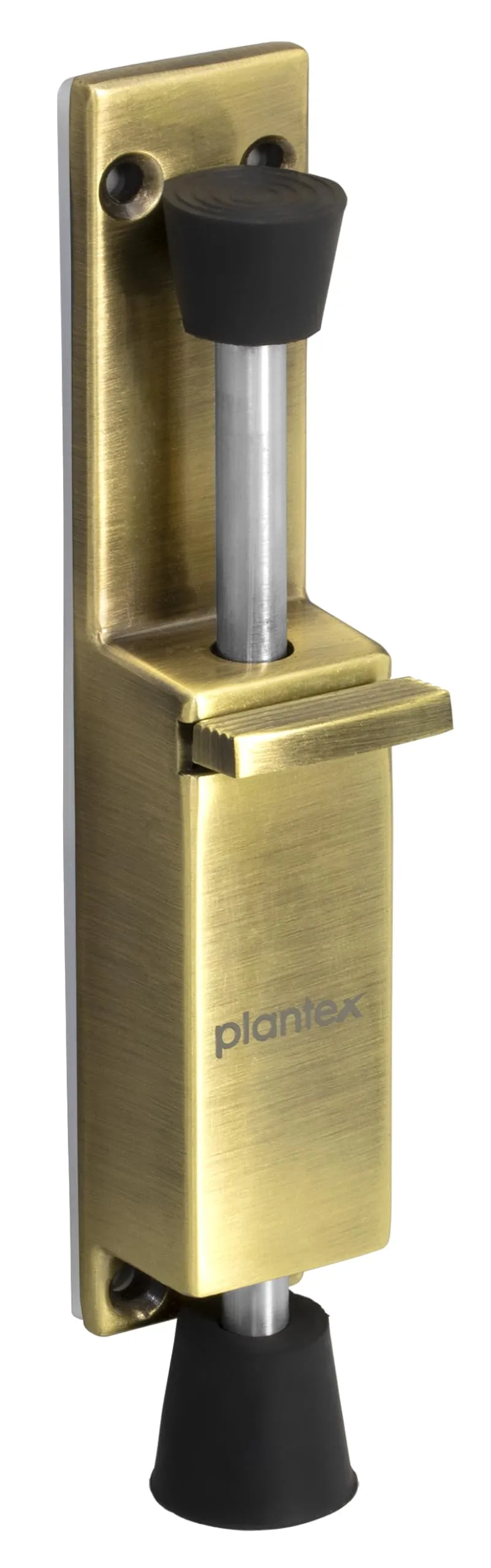 Plantex Kickdown Door Stoper Spring Loaded Telescopic Step On/Off Door Stopper Rubber, Adjustable Heavy Duty Door Locks Holder Stop/Release by Foot - Pack of 1 (Rose Gold)