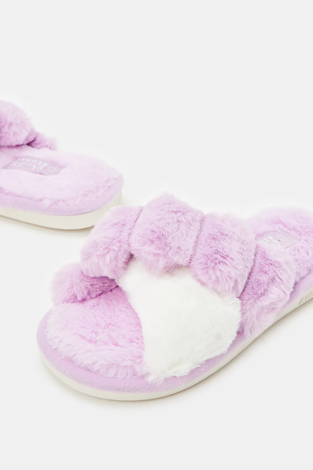 Senior Girls Lilac Crossover Slipper