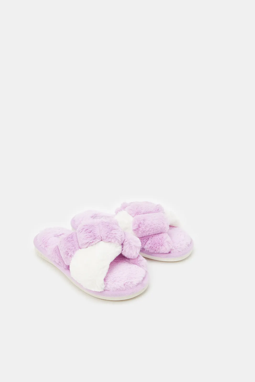 Senior Girls Lilac Crossover Slipper