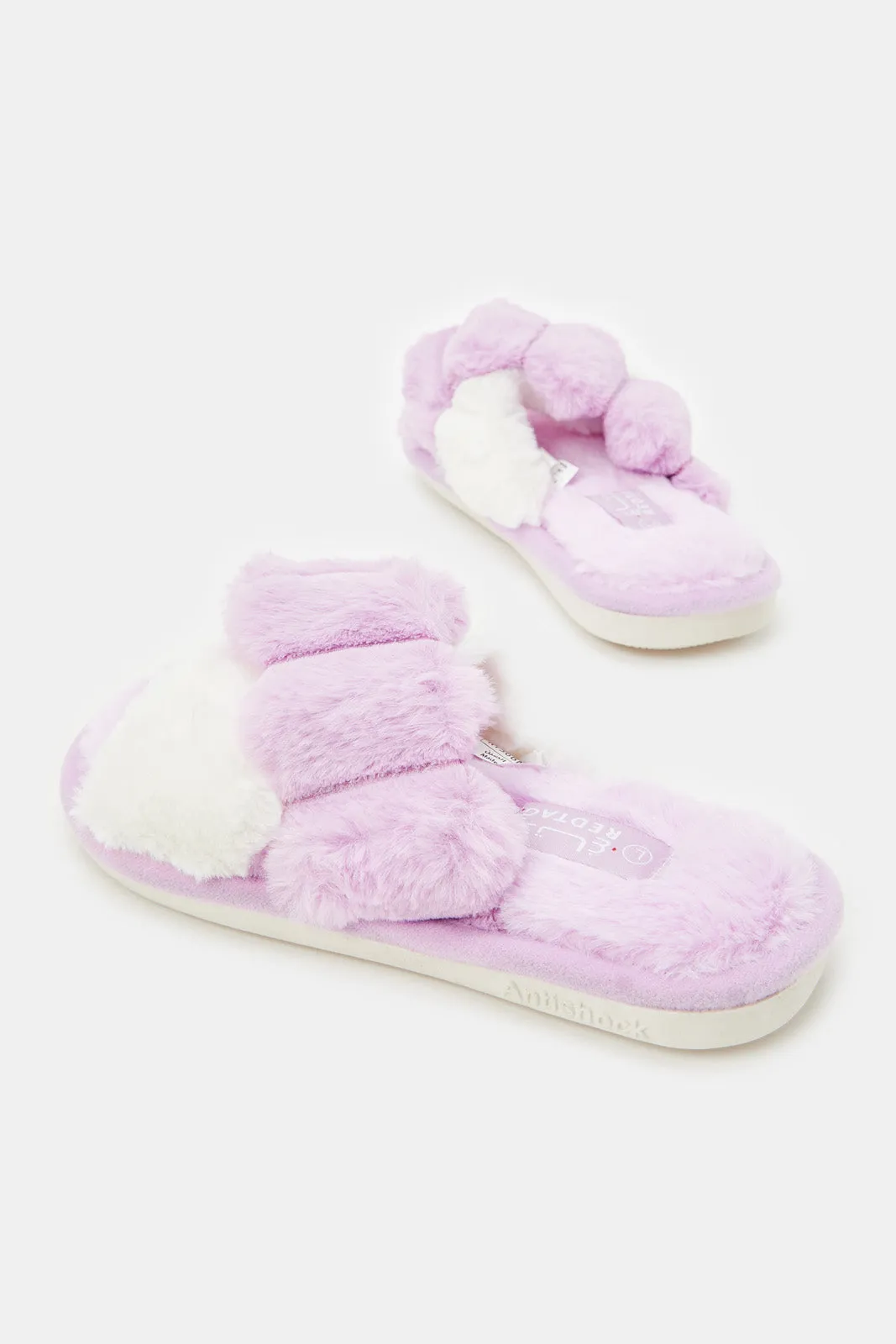 Senior Girls Lilac Crossover Slipper