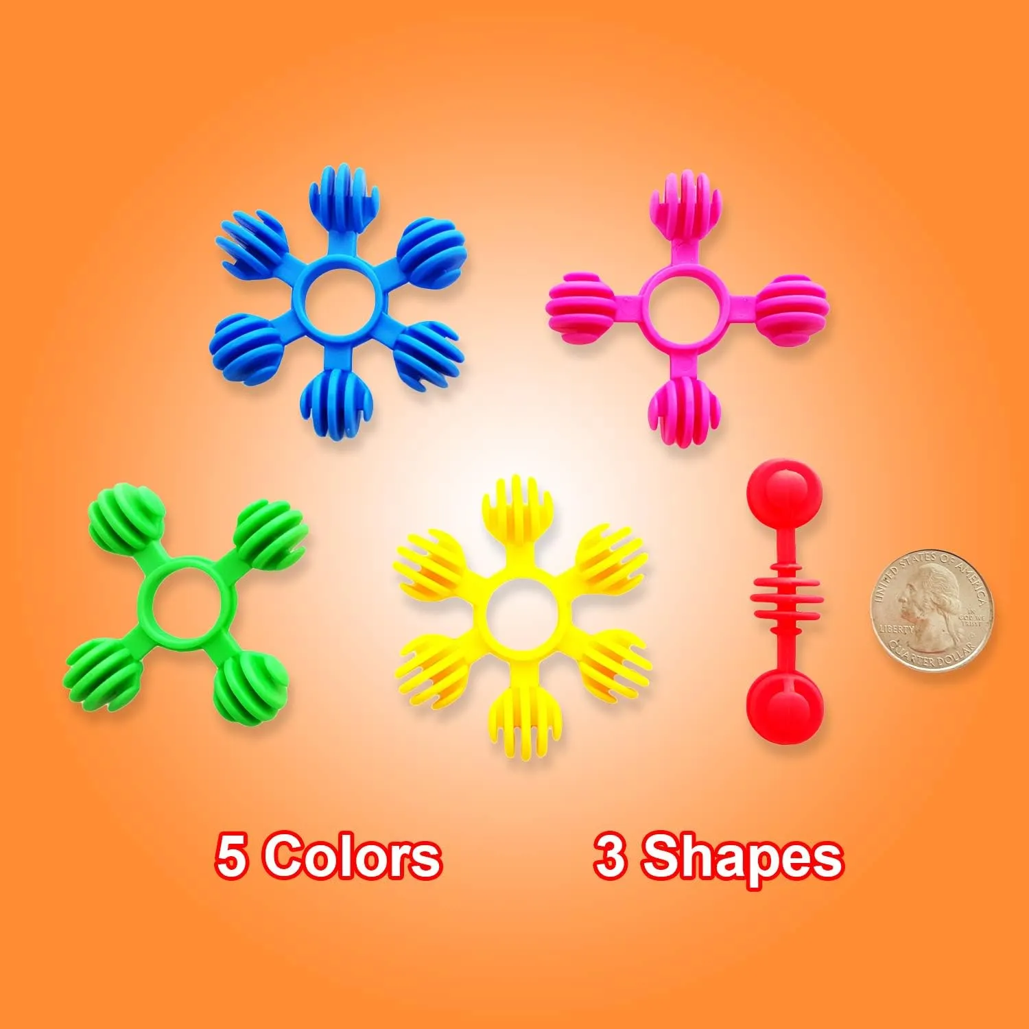 Star Flex Creative Connecting Construction Kit for Kids by Skoolzy