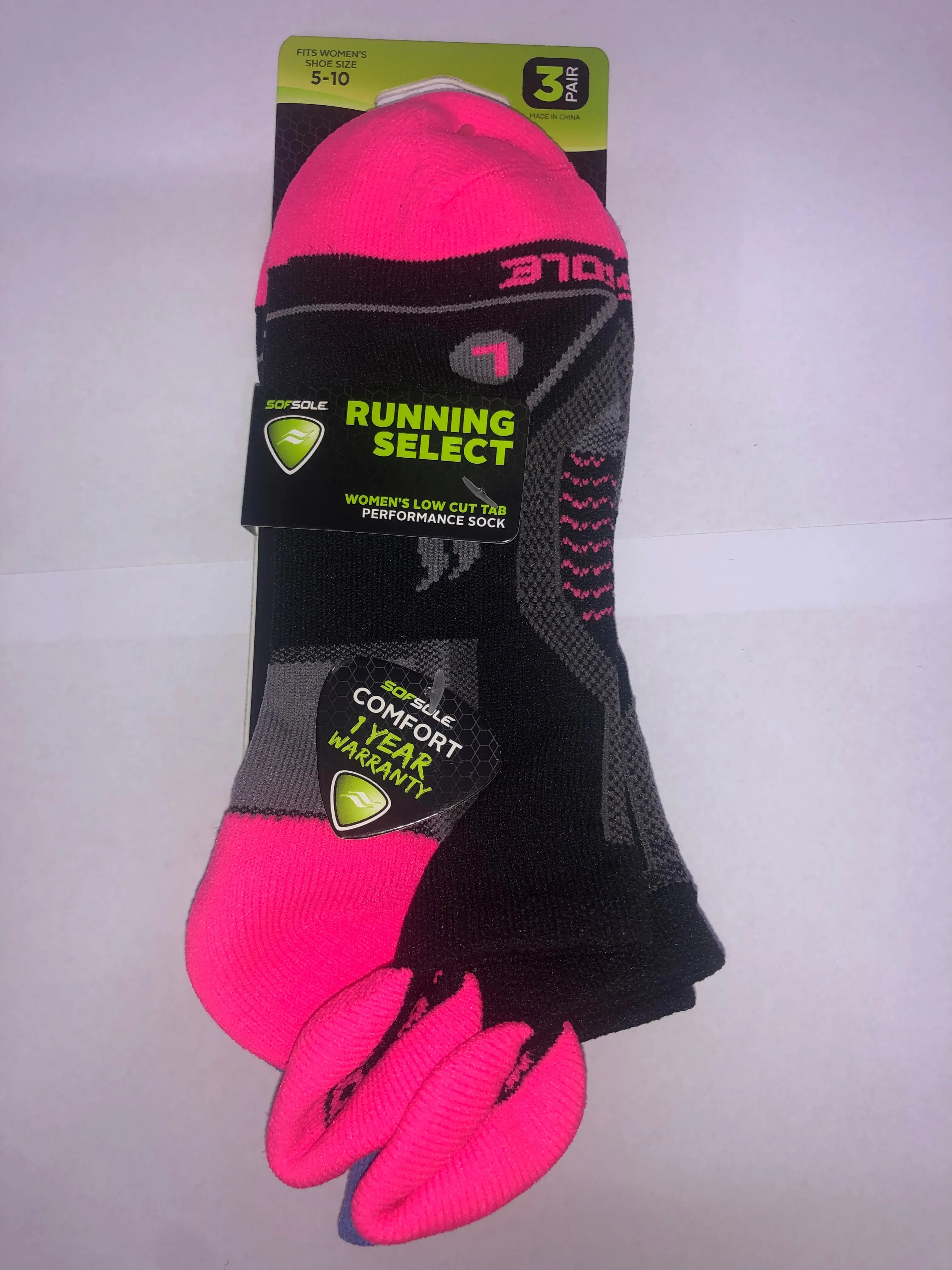 Womens Sof Sole Running Select 3 Pack Socks